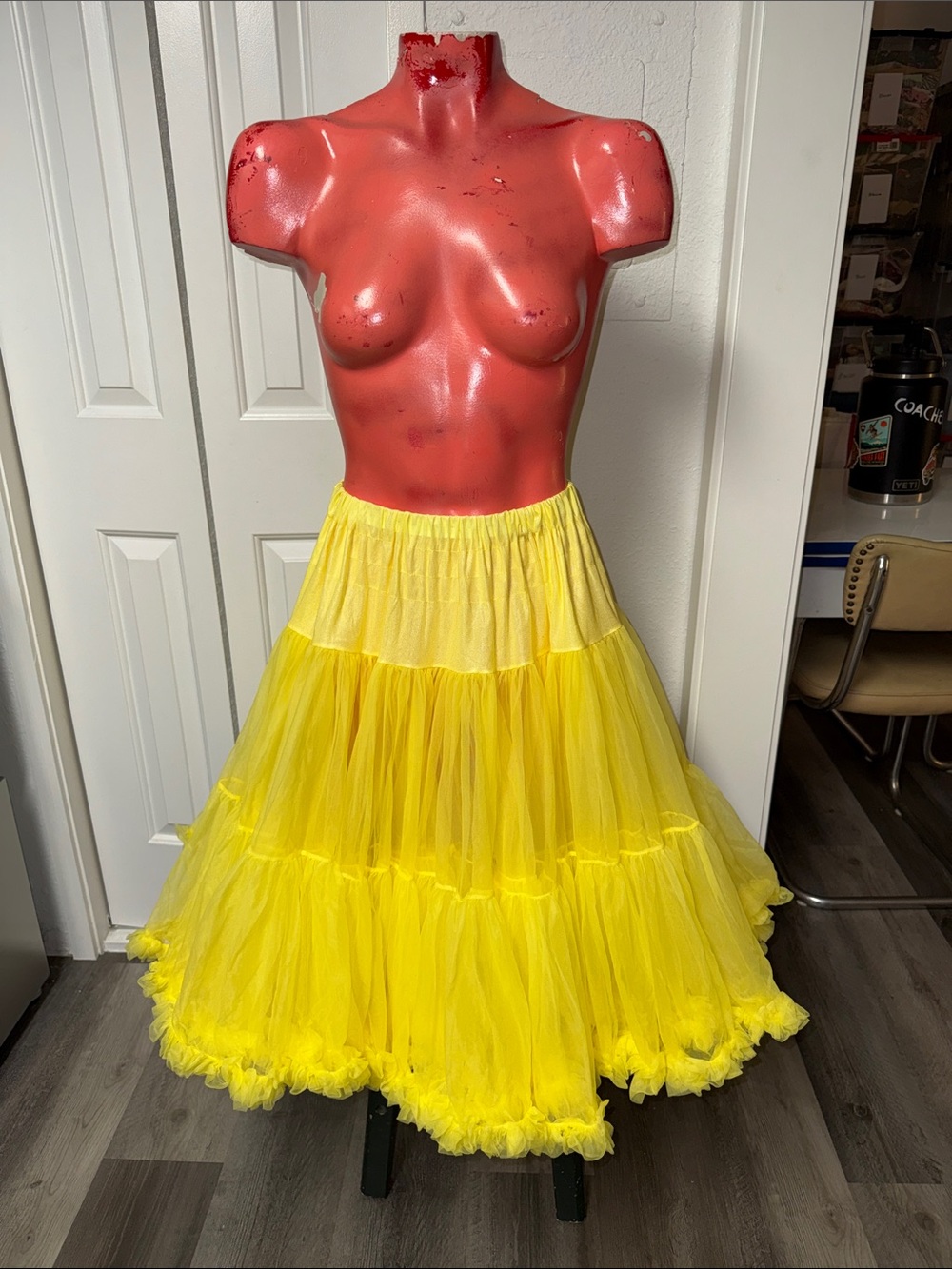 Vintage Malco Modes tiered ruffle skirt